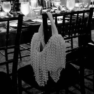 Elegant Pearl Beaded Evening Bag